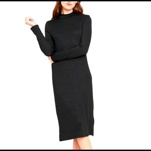 Mock Neck Long Sleeve Banana Republic Ribbed Midi Dress